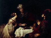 Jan victors Esther accuses Haman before Ahasveros painting